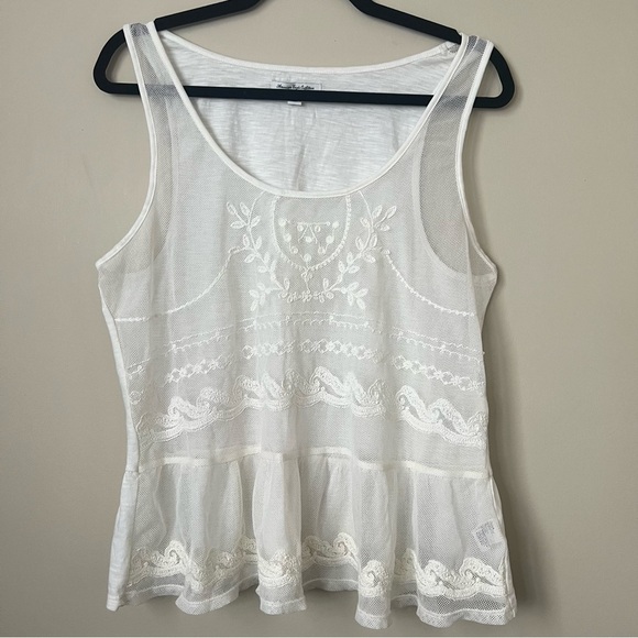 American Eagle Embroidered Bohemian Tank Top - Picture 1 of 6